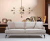 Asir Divano 3 posti in velluto Papira Beige