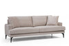 Asir Divano 3 posti in velluto Papira Beige