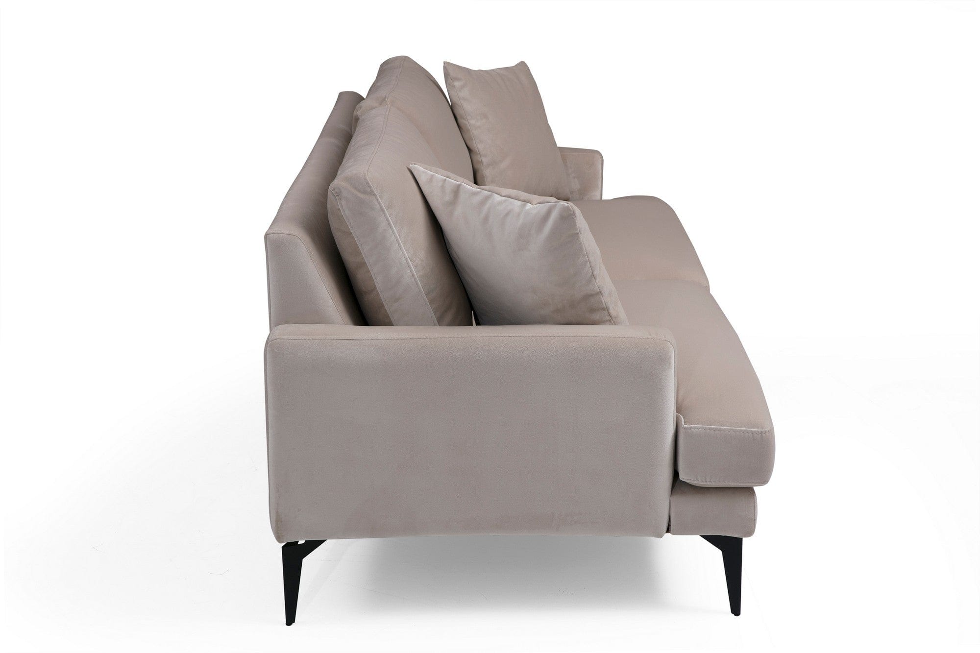 Asir Divano 3 posti in velluto Papira Beige