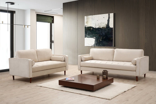 Asir Divano 3 posti in velluto Rome Beige