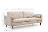 Asir Divano 3 posti in velluto Rome Beige