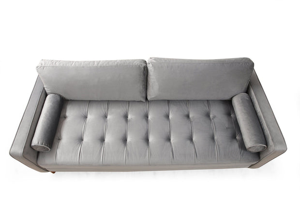 Asir Divano 3 posti in velluto Rome Grigio