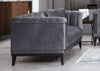 Asir Divano 3 posti in velluto Trendy Grigio