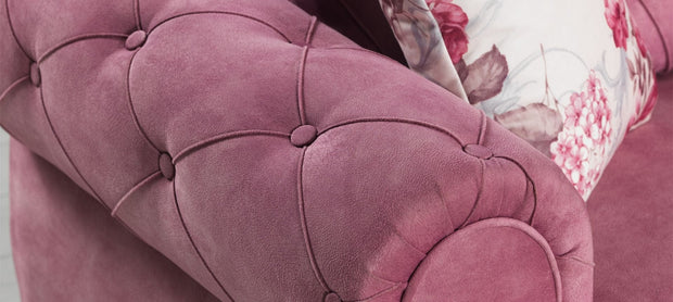 Serhat Divano allungabile con contenitore, 3 posti Mito Pink K1, l242xL96xH85 cm