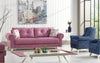 Serhat Divano allungabile con contenitore, 3 posti Mito Pink K1, l242xL96xH85 cm