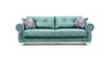 Serhat Divano allungabile con contenitore, rivestito in tessuto 3 posti Mito Turquoise K2, L242xL96xH85 cm
