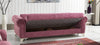 Serhat Divano allungabile con contenitore, rivestito in tessuto 3 posti Mito Turquoise K2, L242xL96xH85 cm