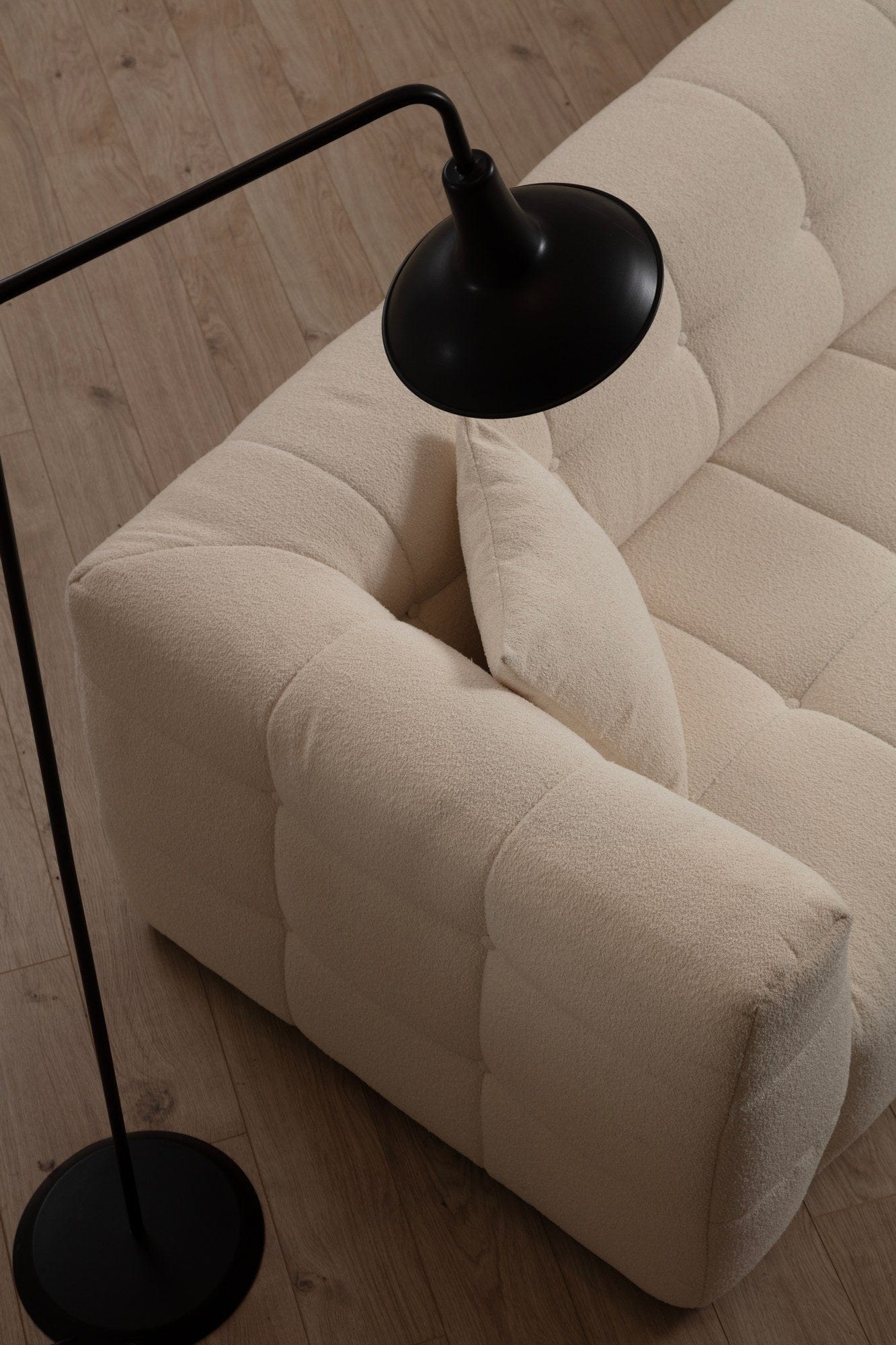 Asir Divano Angolare a destro 3 posti in tessuto Cady 3 Beige