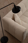 Asir Divano Angolare a destro 3 posti in tessuto Cady 3 Beige