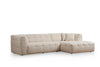Asir Divano Angolare a destro 3 posti in tessuto Cady 3 Beige