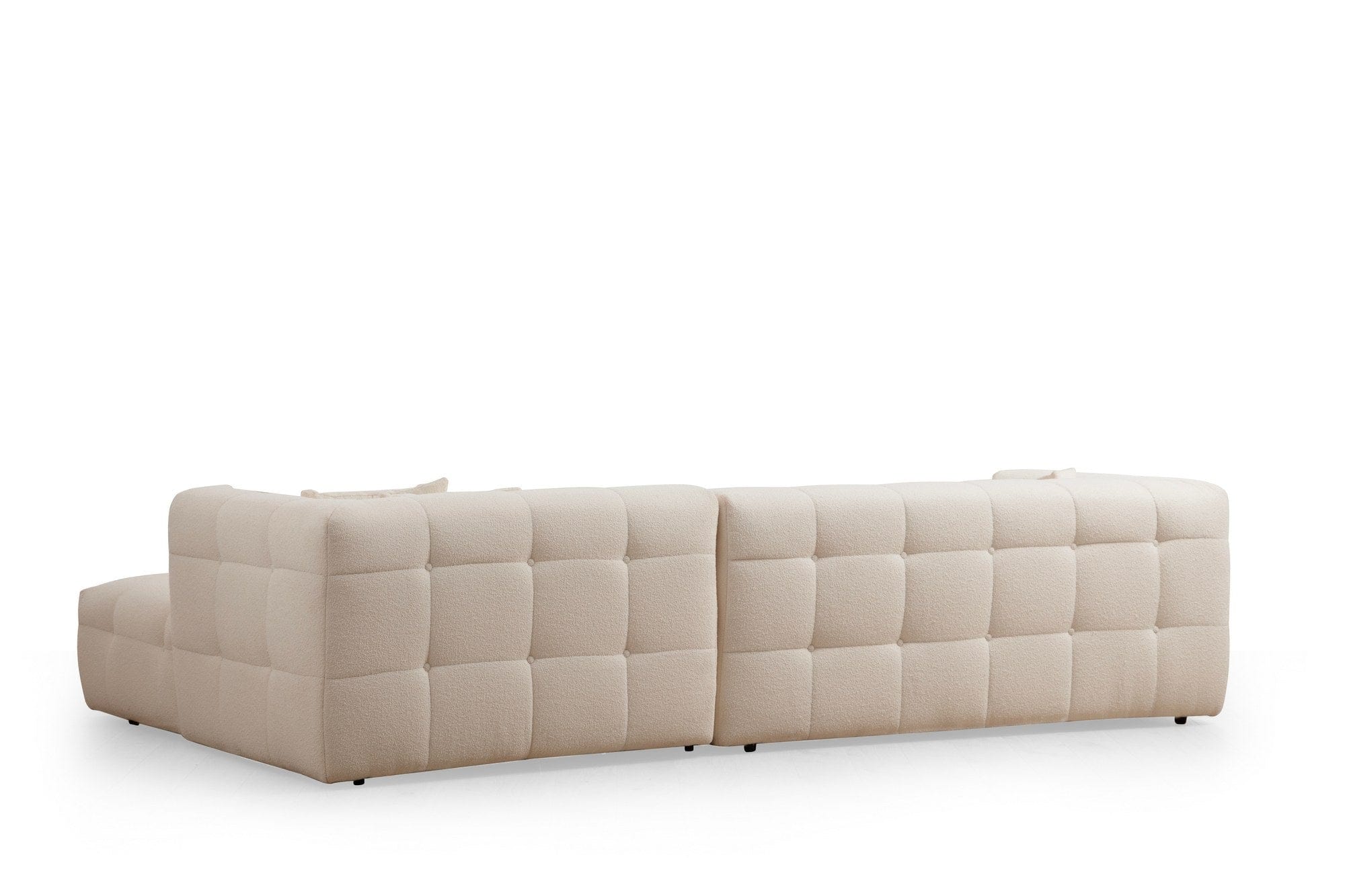 Asir Divano Angolare a destro 3 posti in tessuto Cady 3 Beige