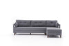 Asir Divano Angolare a destro 3 posti in tessuto Comfort Grigio