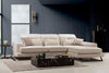 Asir Divano Angolare a destro 3 posti in tessuto Frido Beige