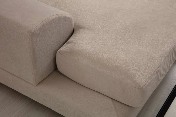 Asir Divano Angolare a destro 3 posti in tessuto Frido Beige