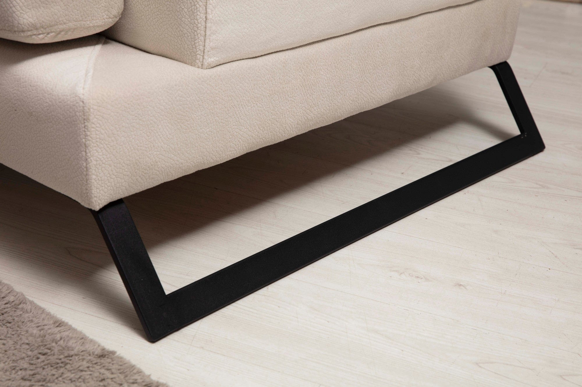 Asir Divano Angolare a destro 3 posti in tessuto Frido Beige
