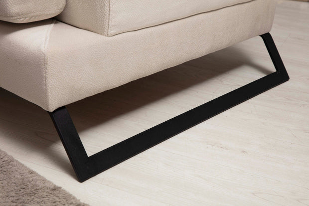 Asir Divano Angolare a destro 3 posti in tessuto Frido Beige