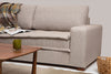 Asir Divano Angolare a destro 3 posti in tessuto Lena Beige
