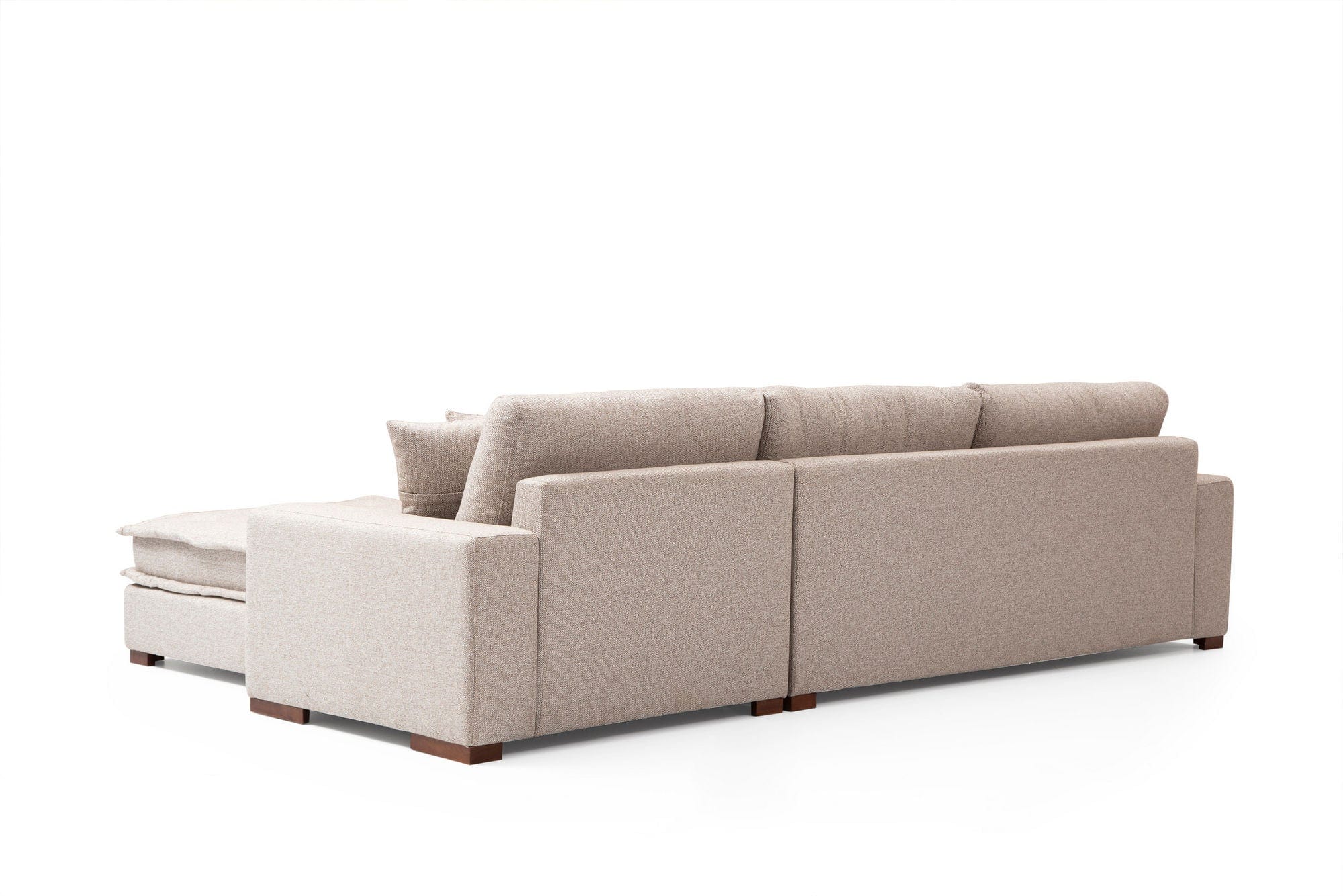 Asir Divano Angolare a destro 3 posti in tessuto Lena Beige