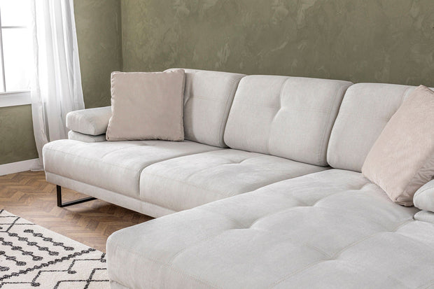 Asir Divano Angolare a destro 3 posti in tessuto Mustang Grande Beige