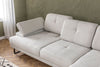 Asir Divano Angolare a destro 3 posti in tessuto Mustang Grande Beige