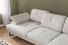 Asir Divano Angolare a destro 3 posti in tessuto Mustang Grande Beige