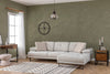 Asir Divano Angolare a destro 3 posti in tessuto Mustang Piccola Beige