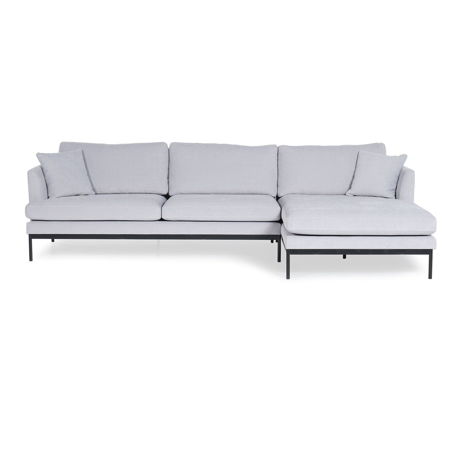 Asir Divano Angolare a destro 3 posti in tessuto Pearl Grigio