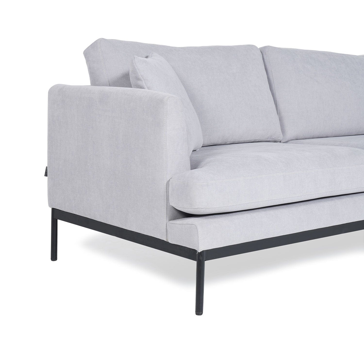 Asir Divano Angolare a destro 3 posti in tessuto Pearl Grigio