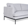 Asir Divano Angolare a destro 3 posti in tessuto Pearl Grigio