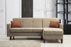 Asir Divano Angolare a destro 3 posti in tessuto Polya Beige