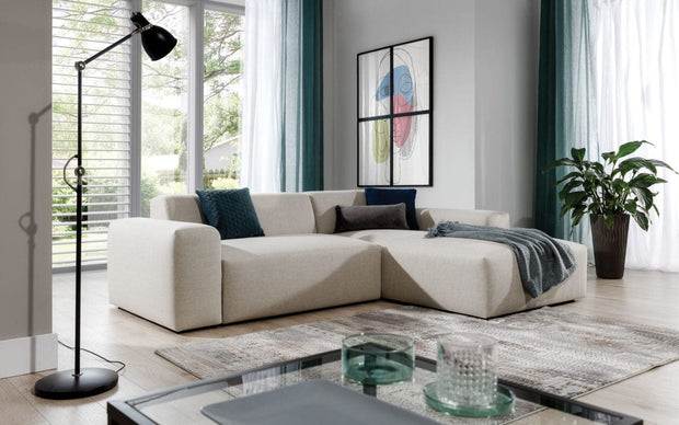 Divano Angolare a destro 3 posti Zeustron L Beige