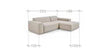 Divano Angolare a destro 3 posti Zeustron L Beige (7)
