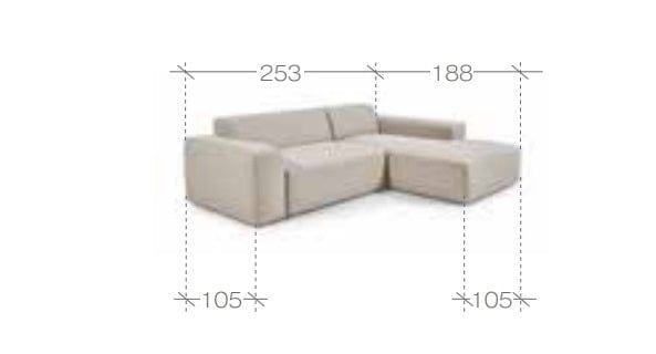 Divano Angolare a destro 3 posti Zeustron L Beige (7)
