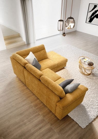 LeComfort Divano Angolare a destro 4 posti Belargis Giallo