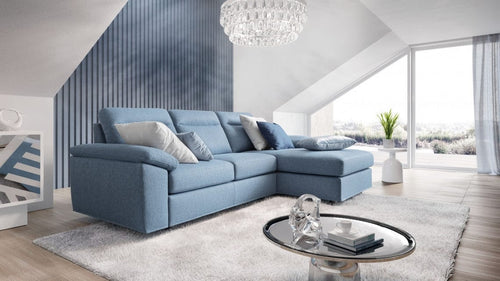 LeComfort Divano Angolare a destro 4 posti Calig Blu
