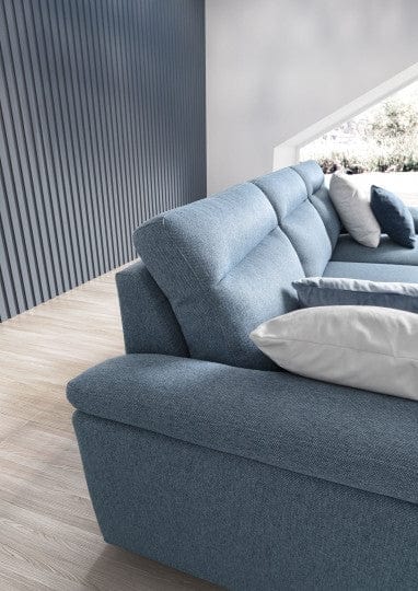 LeComfort Divano Angolare a destro 4 posti Calig Blu