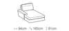 LeComfort Divano Angolare a destro 4 posti Calig Blu