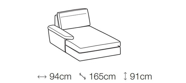 LeComfort Divano Angolare a destro 4 posti Calig Blu