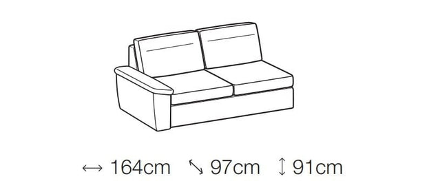 LeComfort Divano Angolare a destro 4 posti Calig Blu