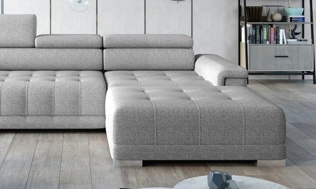 Wersal Divano Angolare a destro 4 posti Campis Mini Grigio