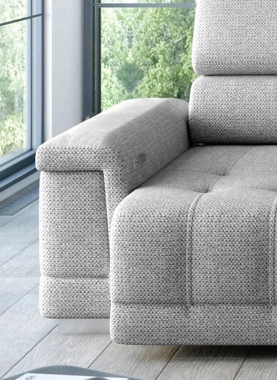 Wersal Divano Angolare a destro 4 posti Campis Mini Grigio