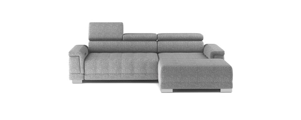 Wersal Divano Angolare a destro 4 posti Campis Mini Grigio