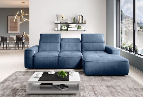 Divano Angolare a destro 4 posti Combi Mini Blu