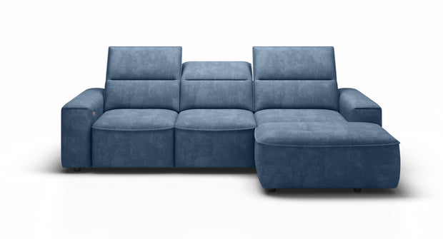 Wersal Divano Angolare a destro 4 posti Combi Mini Blu