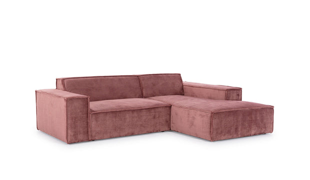 Divano Angolare a destro 4 posti Fondis Rosa (9)