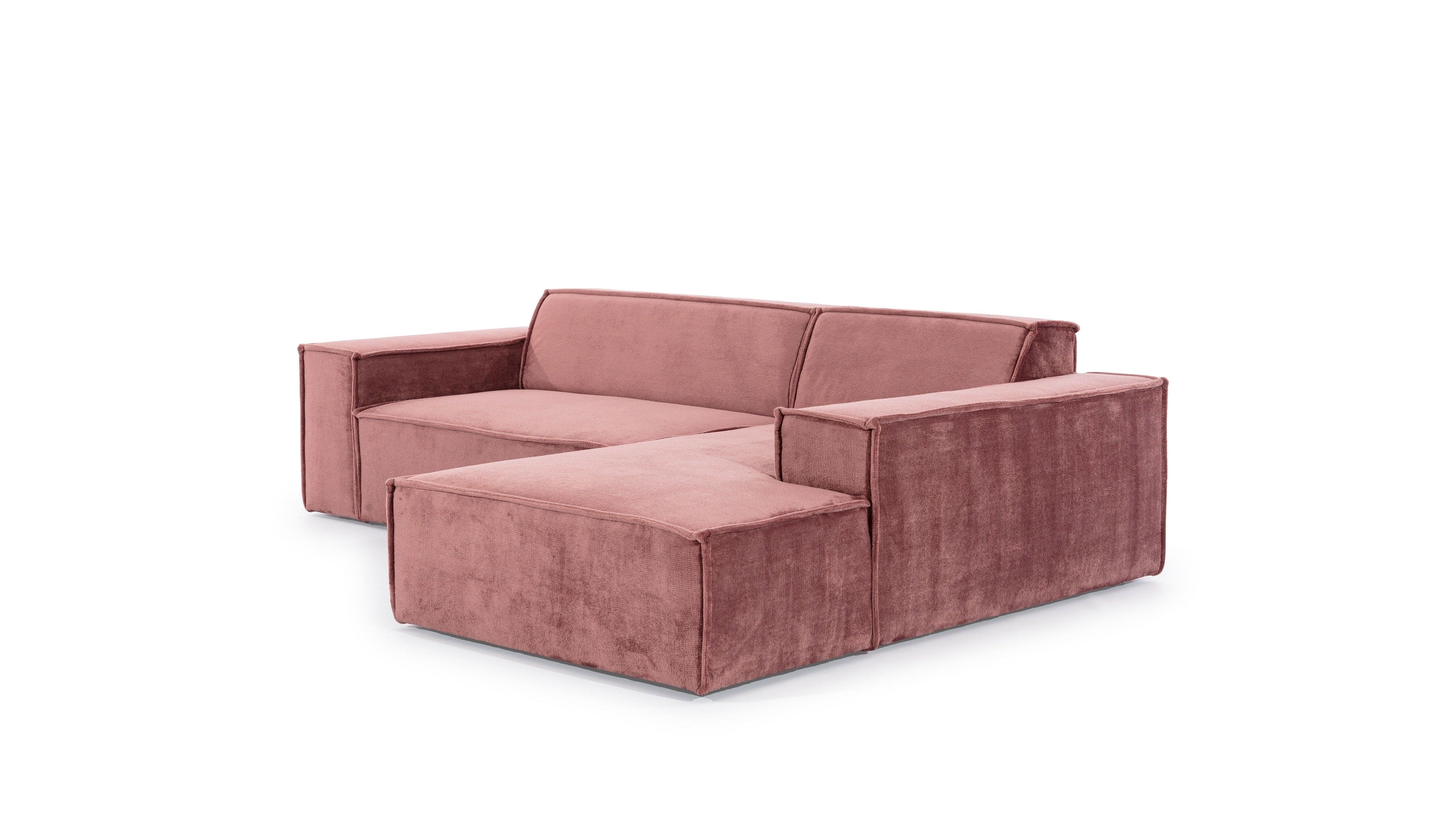 Divano Angolare a destro 4 posti Fondis Rosa (10)