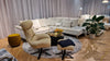 Divano Angolare a destro 4 posti in tessuto Belio Set 1 Beige (1)