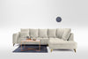 Divano Angolare a destro 4 posti in tessuto Belio Set 1 Beige (2)