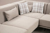 Asir Divano Angolare a destro 4 posti in tessuto Bentley Beige