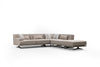 Asir Divano Angolare a destro 4 posti in tessuto Bentley Beige